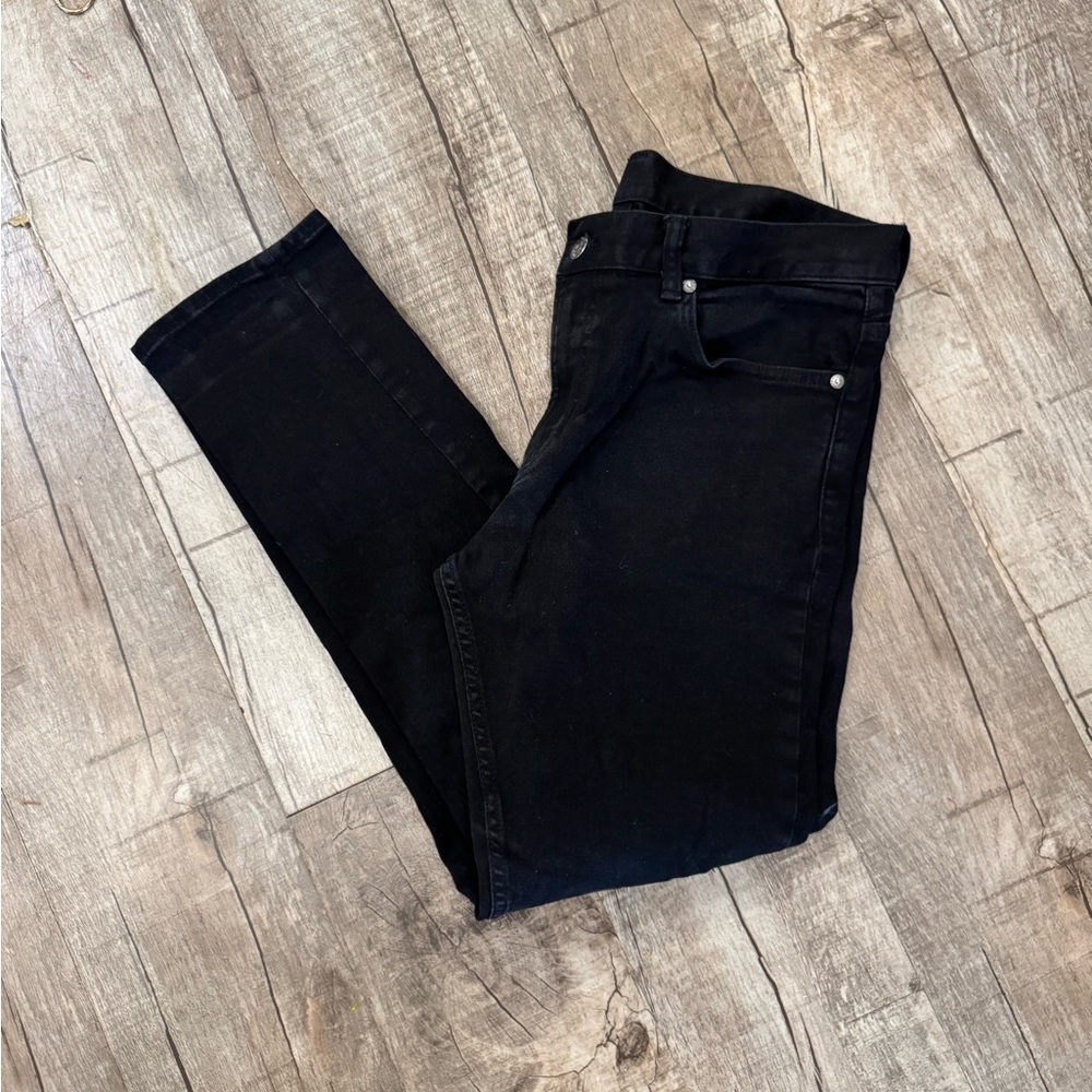 Men's Black Slim Coupe Étroite Denim‎ Pants Size 34